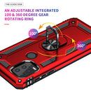 For Motorola Moto G Stylus 5G / 2021 Shockproof TPU + PC Protective Case with 360 Degree Rotating Holder(Red)