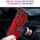 For Motorola Moto G Stylus 5G / 2021 Shockproof TPU + PC Protective Case with 360 Degree Rotating Holder(Red)