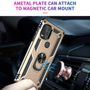 For Motorola Moto G Stylus 5G / 2021 Shockproof TPU + PC Protective Case with 360 Degree Rotating Holder(Gold)