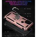 For Motorola Moto G Stylus 5G / 2021 Shockproof TPU + PC Protective Case with 360 Degree Rotating Holder(Rose Gold)