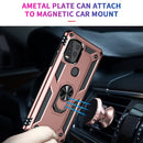 For Motorola Moto G Stylus 5G / 2021 Shockproof TPU + PC Protective Case with 360 Degree Rotating Holder(Rose Gold)