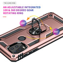 For Motorola Moto G Stylus 5G / 2021 Shockproof TPU + PC Protective Case with 360 Degree Rotating Holder(Rose Gold)
