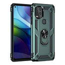 For Motorola Moto G Stylus 5G / 2021 Shockproof TPU + PC Protective Case with 360 Degree Rotating Holder(Dark Green)