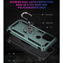 For Motorola Moto G Stylus 5G / 2021 Shockproof TPU + PC Protective Case with 360 Degree Rotating Holder(Dark Green)