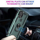 For Motorola Moto G Stylus 5G / 2021 Shockproof TPU + PC Protective Case with 360 Degree Rotating Holder(Dark Green)