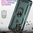 For Motorola Moto G Stylus 5G / 2021 Shockproof TPU + PC Protective Case with 360 Degree Rotating Holder(Dark Green)
