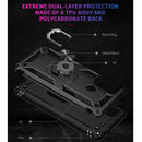 For Motorola Moto G60 / G40 Fusion Shockproof TPU + PC Protective Case with 360 Degree Rotating Holder(Black)