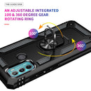 For Motorola Moto G60 / G40 Fusion Shockproof TPU + PC Protective Case with 360 Degree Rotating Holder(Black)