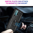 For Motorola Moto G60 / G40 Fusion Shockproof TPU + PC Protective Case with 360 Degree Rotating Holder(Black)