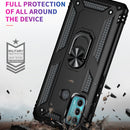 For Motorola Moto G60 / G40 Fusion Shockproof TPU + PC Protective Case with 360 Degree Rotating Holder(Black)