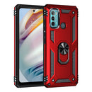 For Motorola Moto G60 / G40 Fusion Shockproof TPU + PC Protective Case with 360 Degree Rotating Holder(Red)