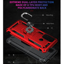 For Motorola Moto G60 / G40 Fusion Shockproof TPU + PC Protective Case with 360 Degree Rotating Holder(Red)