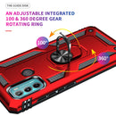 For Motorola Moto G60 / G40 Fusion Shockproof TPU + PC Protective Case with 360 Degree Rotating Holder(Red)