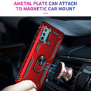 For Motorola Moto G60 / G40 Fusion Shockproof TPU + PC Protective Case with 360 Degree Rotating Holder(Red)