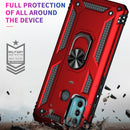 For Motorola Moto G60 / G40 Fusion Shockproof TPU + PC Protective Case with 360 Degree Rotating Holder(Red)