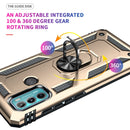 For Motorola Moto G60 / G40 Fusion Shockproof TPU + PC Protective Case with 360 Degree Rotating Holder(Gold)