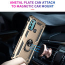 For Motorola Moto G60 / G40 Fusion Shockproof TPU + PC Protective Case with 360 Degree Rotating Holder(Gold)