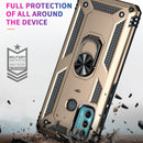 For Motorola Moto G60 / G40 Fusion Shockproof TPU + PC Protective Case with 360 Degree Rotating Holder(Gold)
