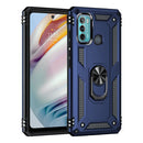 For Motorola Moto G60 / G40 Fusion Shockproof TPU + PC Protective Case with 360 Degree Rotating Holder(Blue)
