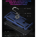 For Motorola Moto G60 / G40 Fusion Shockproof TPU + PC Protective Case with 360 Degree Rotating Holder(Blue)