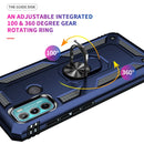 For Motorola Moto G60 / G40 Fusion Shockproof TPU + PC Protective Case with 360 Degree Rotating Holder(Blue)