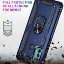 For Motorola Moto G60 / G40 Fusion Shockproof TPU + PC Protective Case with 360 Degree Rotating Holder(Blue)