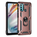 For Motorola Moto G60 / G40 Fusion Shockproof TPU + PC Protective Case with 360 Degree Rotating Holder(Rose Gold)