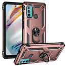 For Motorola Moto G60 / G40 Fusion Shockproof TPU + PC Protective Case with 360 Degree Rotating Holder(Rose Gold)
