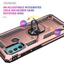 For Motorola Moto G60 / G40 Fusion Shockproof TPU + PC Protective Case with 360 Degree Rotating Holder(Rose Gold)