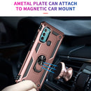 For Motorola Moto G60 / G40 Fusion Shockproof TPU + PC Protective Case with 360 Degree Rotating Holder(Rose Gold)