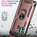 For Motorola Moto G60 / G40 Fusion Shockproof TPU + PC Protective Case with 360 Degree Rotating Holder(Rose Gold)