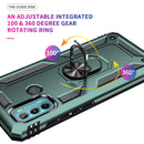 For Motorola Moto G60 / G40 Fusion Shockproof TPU + PC Protective Case with 360 Degree Rotating Holder(Dark Green)