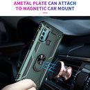 For Motorola Moto G60 / G40 Fusion Shockproof TPU + PC Protective Case with 360 Degree Rotating Holder(Dark Green)