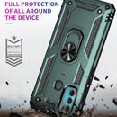 For Motorola Moto G60 / G40 Fusion Shockproof TPU + PC Protective Case with 360 Degree Rotating Holder(Dark Green)