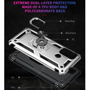 For Motorola Moto G60 / G40 Fusion Shockproof TPU + PC Protective Case with 360 Degree Rotating Holder(Silver)