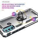 For Motorola Moto G60 / G40 Fusion Shockproof TPU + PC Protective Case with 360 Degree Rotating Holder(Silver)