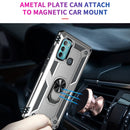 For Motorola Moto G60 / G40 Fusion Shockproof TPU + PC Protective Case with 360 Degree Rotating Holder(Silver)