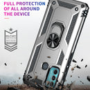 For Motorola Moto G60 / G40 Fusion Shockproof TPU + PC Protective Case with 360 Degree Rotating Holder(Silver)