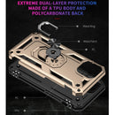 Shockproof TPU + PC Protective Case with 360 Degree Rotating Holder For iPhone 13(Gold)