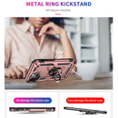 Shockproof TPU + PC Protective Case with 360 Degree Rotating Holder For iPhone 13(Rose Gold)