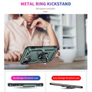 Shockproof TPU + PC Protective Case with 360 Degree Rotating Holder For iPhone 13(Dark Green)