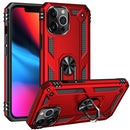 Shockproof TPU + PC Protective Case with 360 Degree Rotating Holder For iPhone 13 Pro Max(Red)