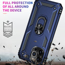 Shockproof TPU + PC Protective Case with 360 Degree Rotating Holder For iPhone 13 Pro Max(Blue)