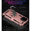 Shockproof TPU + PC Protective Case with 360 Degree Rotating Holder For iPhone 13 Pro Max(Rose Gold)