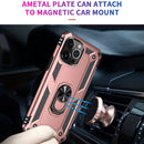 Shockproof TPU + PC Protective Case with 360 Degree Rotating Holder For iPhone 13 Pro Max(Rose Gold)