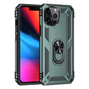 Shockproof TPU + PC Protective Case with 360 Degree Rotating Holder For iPhone 13 Pro Max(Dark Green)