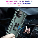 Shockproof TPU + PC Protective Case with 360 Degree Rotating Holder For iPhone 13 Pro Max(Dark Green)