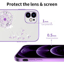 Ultra-thin Electroplating Dandelion Pattern Protective Case For iPhone 11(Purple)