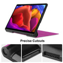For Lenovo Yoga Pad Pro 13 inch YF K606F Custer Texture Horizontal Flip PU Leather Case with Holder(Purple)
