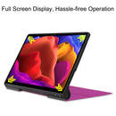 For Lenovo Yoga Pad Pro 13 inch YF K606F Custer Texture Horizontal Flip PU Leather Case with Holder(Purple)